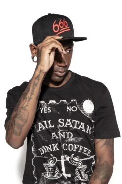 Keep It 666 - Snapback Hat -Layered Shop 666redsnap front1