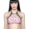 Pink Pentagram Rose Mesh Swim Top -Layered Shop BCC Feb2021 281