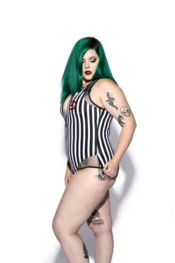 Sinner Stripe Zip One Piece -Layered Shop BCC June 19 44