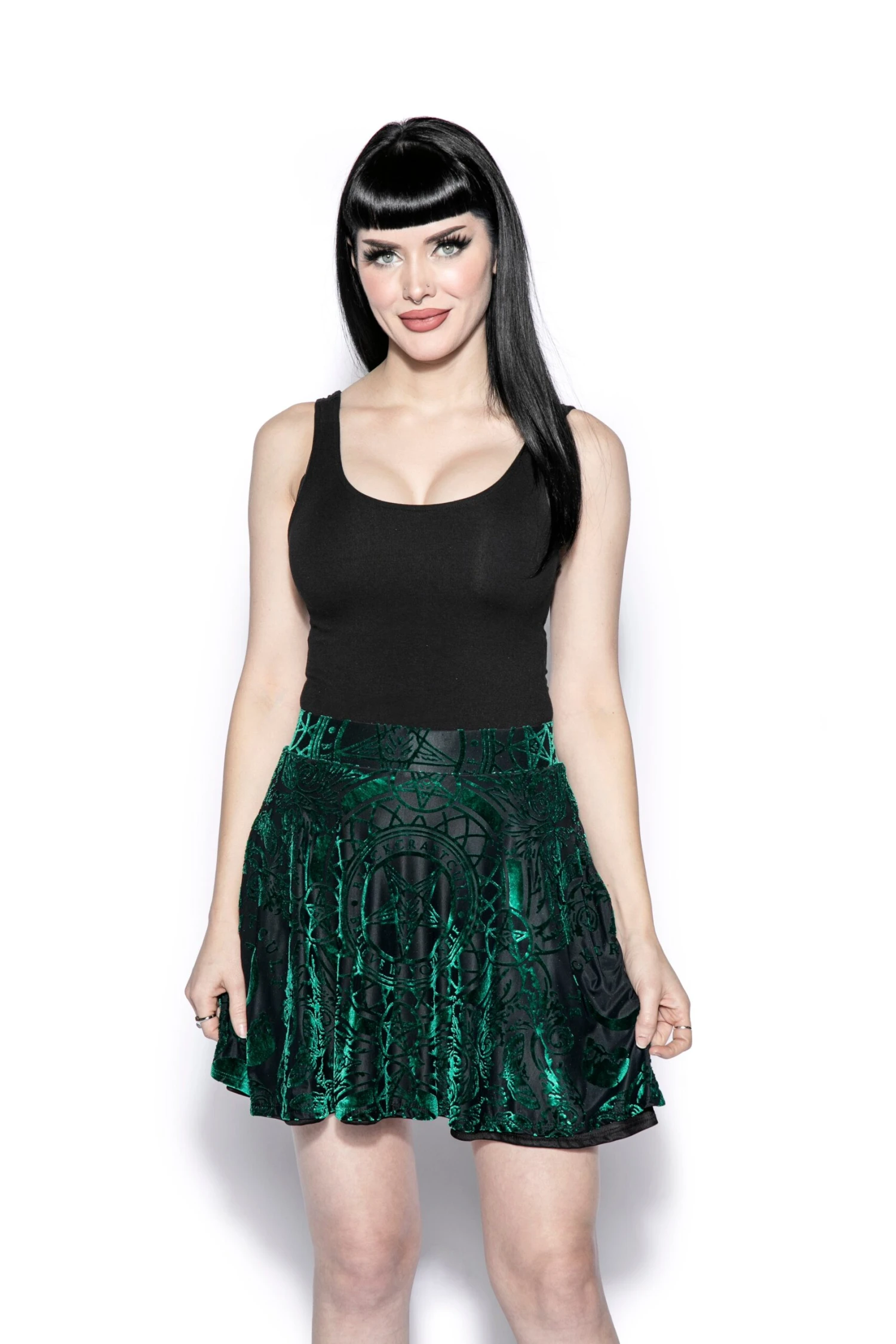 Green Baroque - Velvet Skirt 3 Green Baroque - Velvet Skirt