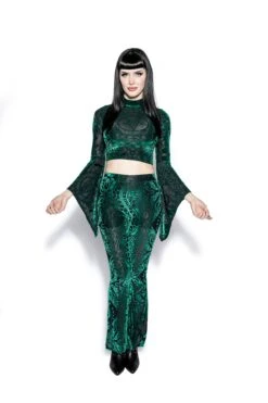 Green Baroque - Velvet Flared Pant -Layered Shop BCC Oct19th2021 119