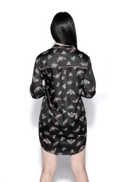 Pastel Death Moth - Silky Pajama Dress -Layered Shop BCC Oct19th2021 24