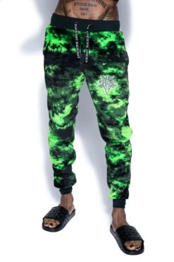 Green Lightning Dye - Unisex Cozy Joggers