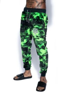 Green Lightning Dye - Unisex Cozy Joggers -Layered Shop BCC Oct302021 Braxton 04