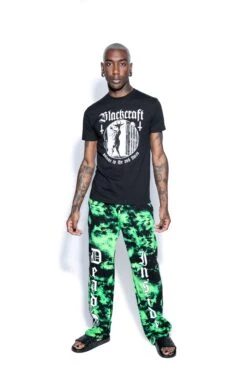 Green Lightning Dye - Unisex Lounge Pant -Layered Shop BCC Oct302021 Braxton 15