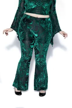Green Baroque - Velvet Flared Pant -Layered Shop BCC Oct302021 Dre 61