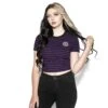 Believe In Yourself - Purple Striped Women's Crop Tee -Layered Shop BCC Sept2020 85