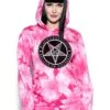 Believe In Yourself - Pink Tie Dye Hooded Pullover -Layered Shop BIYS pinktiedye mock1