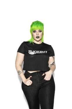 Blackcraft Broom Logo - Flowy Crop Tee