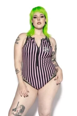 Sinner Pink Stripe One Piece -Layered Shop Dresinneronepiece1
