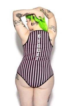 Sinner Pink Stripe One Piece -Layered Shop Dresinneronepiece2