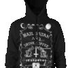 Hail Satan And Drink Coffee - Hooded Pullover Sweater -Layered Shop HailCoffeePull