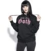 Low Key Goth - Hooded Pullover Sweater -Layered Shop Lowkeygoth mock pinkfix2 2