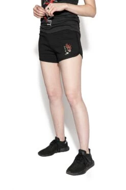 Moonlight Bat Shorts -Layered Shop Moonlight Bat Shorts modelmock1