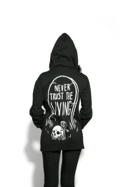 Never Trust The Living - Zip Up Hoodie -Layered Shop NeverTrustThelivingzipUp1