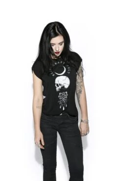 Spirits Of The Dead - Flowy Muscle Tee With Rolled Cuff -Layered Shop SoDMuscleteeRolledCuff1