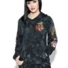 Bats Roost - Black Tie Dye Hooded Pullover -Layered Shop batsroostpullover1