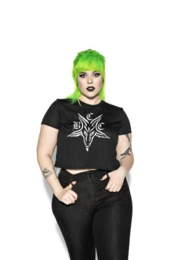 BCC Goat - Flowy Crop Tee -Layered Shop bcc goat flowy crop mock2