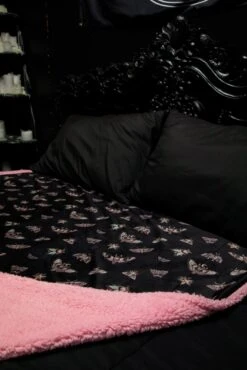 Pastel Death Moth - Sherpa Blanket -Layered Shop blankets 1