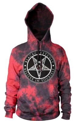 Believe In Yourself - Blood Moon Dye Hooded Pullover -Layered Shop bloodmoon hoodie biys