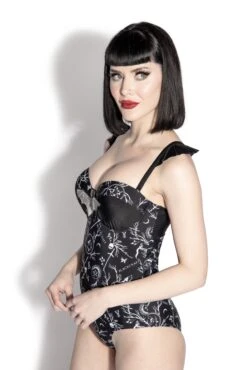 Mavis Demons Print One Piece -Layered Shop demonsbatwing side1