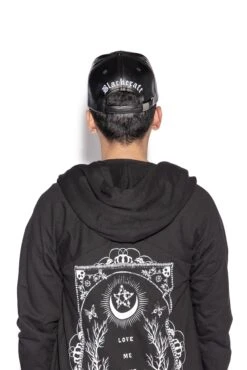 Grim Moth - Faux Leather Snapback Hat -Layered Shop fauxleathersnap3