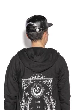 Grim Moth - Faux Leather Snapback Hat -Layered Shop fauxleathersnap4
