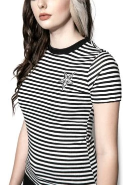 Baphomet - Striped Women's Tee -Layered Shop image 247fe190 d318 4f6c 90a1 3fb0af1845d1