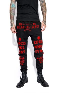 Ouija - Limited Edition Red Print Joggers -Layered Shop ouija jogger red mock model