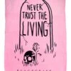 Never Trust The Living - Pink Throw Blanket -Layered Shop pinknt