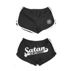Satan Is My Daddy Shorts -Layered Shop satandaddy shorts mock