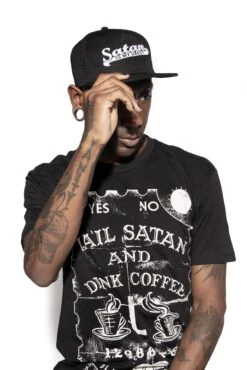 Satan Is My Daddy - Snapback Hat -Layered Shop satanismydaddysnap front1