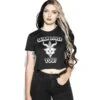Cuz Jesus Doesn't - Flowy Crop Tee -Layered Shop satanlovesyou croptee mock2