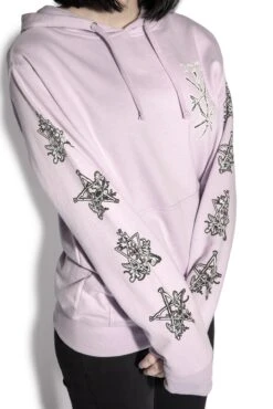 Winter Solstice - Pastel Hooded Pullover Sweater -Layered Shop wintersolsticelavender3